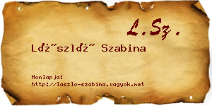 László Szabina névjegykártya
