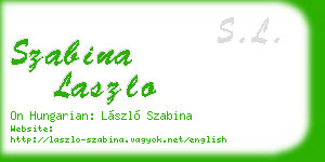 szabina laszlo business card